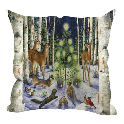 

Tailored Christmas Pillow Cover Pillowcases Decorative Sofa Cushion Cover Home Decoration