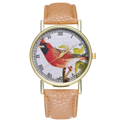 

Relogio Feminino Retro Style Lovely Cartoon chicken Leather Quartz Analog Women Watch Casual Lady Watch Quartz Wristwatches &Ff