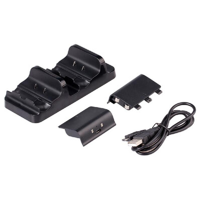

Dual USB Gamepad Charger Joypad Charging Dock Joystick Charging Station with 2300mAh Rechargeable Battery for XBOX ONE XXBOX ONE