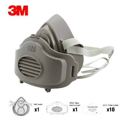 

3M 3200 Dust Mask Respirator Half Face Dust-proof Mask Anti Industrial Construction Dust Haze Fog Safety Gas Filter Cotton Cover