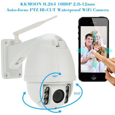 

KKmoon® 4" H264 HD 1080P 28-12mm Auto-focus PTZ Wireless WiFi IP Camera Security CCTV Camera Home Surveillance