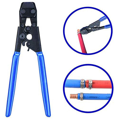 

Ktaxon PEX Cinch Clamp Tool PEX Ratcheting Cinch Crimping Tool Crimper w20pcs 12"&10 pcs 34"SS PEX Clamps