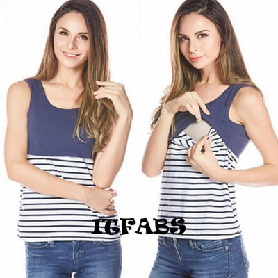

New Pregnant Women Summer Nursing Top Maternity Breastfeeding Loose Blouse T-Shirt