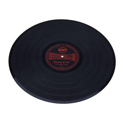 

Record Shape Silicone Cup Mat Coaster Coffee Drink Tableware Place-mat Gift