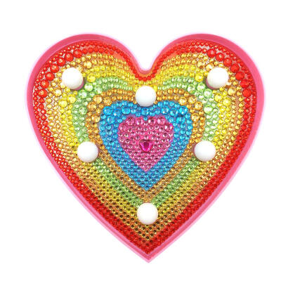 

DIY LED Diamond Painting Heart Embroidery Full Special Shaped Drill Light