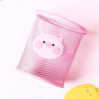 

Stylish Pink Cute Pen Holder Small Fresh Storage Box Desktop Decoration