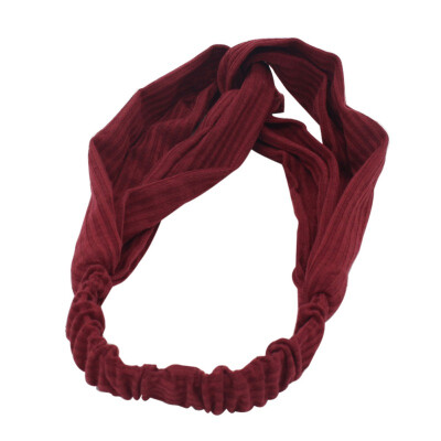 

Vintage Cross Knot Elastic Hairbands Women Spring Suede Soft Solid Headbands Bandanas Girls Hair Bands Hair Accessories