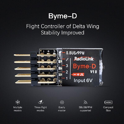

Radiolink Byme-A Flight Stabiliser Flight Controller Gyroscope Self-stabilization Balance for RC Airplane Fixed Wing 4CH Trainer 3