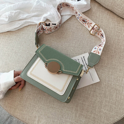 

Ins popular slung womens bag 2019 new bag Korean version of Joker matte small square bag fashion broadband shoulder bag