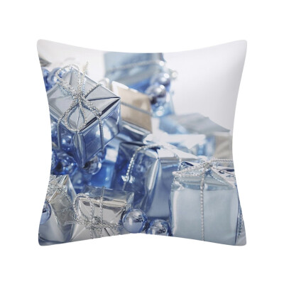 

Tailored Christmas Pillow Case Glitter Polyester Sofa Throw Cushion Cover Home Decor