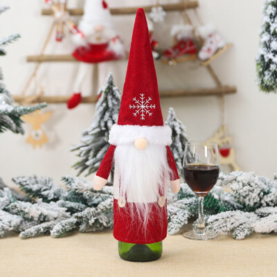 

New Christmas Snowman Wine Bottle Bags Cover Xmas Dinner Party Table Christmas Decorations