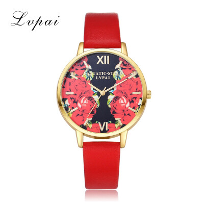 

Top Brand Luxury Women Bracelet Watch Fashion Rose Gold Flowers Leather Simple Women Dress Watches Business Clock Ladies Watches