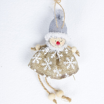 

FUNNYBUNNY 1PC Christmas Mini Decoration Doll Santa Snowman Angel Doll Doll Christmas Tree Door&Window Creative Pendant
