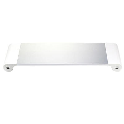 

Aluminum Alloy Computer Monitor Stand 4 USB Charging Ports Laptop Holder
