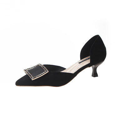 

C Summer Bag head sandals womens pointed square buckle fashion water drill hundred set Roman single-heeled heels