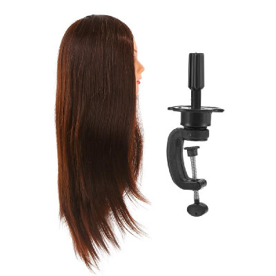 

24" 30 Real Human Hair Dummy Head Hairdressing Training Head Salon Head Clamp Holder Practice Head Hairdressing Practice Tool