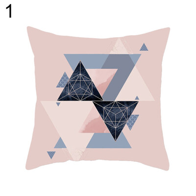 

Color Block Teardrop Triangle Geometric Pillow Case Cushion Cover Sofa Car Decor