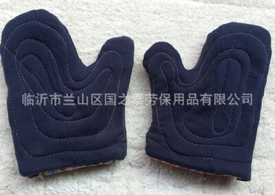 

Short Knitted Cotton Cotton Gloves Cotton Palm Oven Anti-Hot Cotton Handkerchief Cotton Two Finger Industrial Insulation Cotton Gl