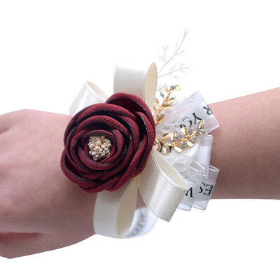 

Exquisite Cloth Single Flower Wistband Ribbon Handmade Wedding Supply Decor Chic