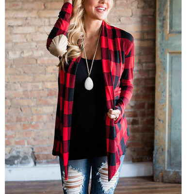 

Womens Flannel Plaid Long Sleeve Shirts Casual Loose Cardigan Blouse Jacket Tops