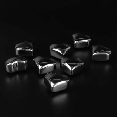 

Greensen 8Pcs Heart-Shaped 304Stainless Steel Ice Cubes Whiskey Stones Chilling Stones Rocks