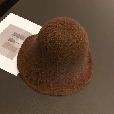 

Korean edition British dome fashionable eaves hat 100 foldable fisherman hat Ms Autumn&Winter ins thermal hat