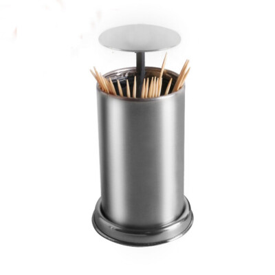 

Automatic Stainless Steel Toothpick Holders Hotel Restaurant Home Table Decorations Cotton Swab Box Storage Containers