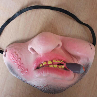 

FUNNYBUNNY Funny Adult Party Mask Latex Clown Cosplay Half Face Horrible Scary Masks Masquerade Halloween Party Decor Halloween