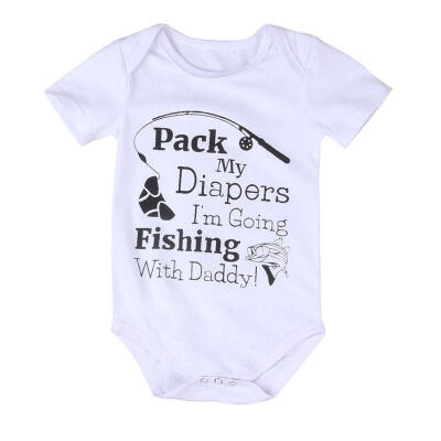 

Newborn Baby Boy Girls Fishing Bodysuit Romper Jumpsuit Playsuit Outfits Clothes