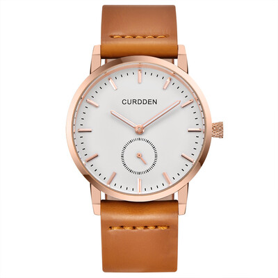 

Gobestart Fashion Mens Leather Band Analog Quartz Round Wrist Watch Mens Business Watch