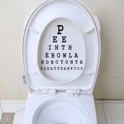 

〖Follure〗English Letter Toilet Seat Wall Sticker Bathroom Decoration Decals Decoration