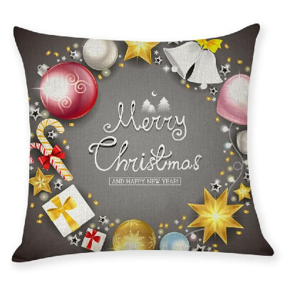 

Pillow Cover Christmas Tree Cartoon Sofa Cushion Case Protector 45x45CM Without Core