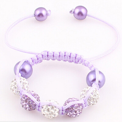 

1PC Baby Kids Bracelet Pave Crystal Ball Candy Beads Friendship Children Bracelets Nice Gift for Children kids