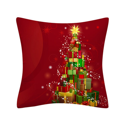 

Tailored Christmas Pillow Case Glitter Polyester Sofa Throw Cushion Cover Home Decor