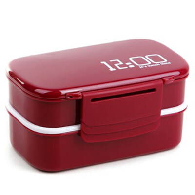 

1400ml Large Capacity Double Layer Lunch Box Microwave Oven Bento Food Container