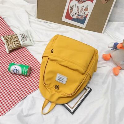 

Schoolbag female ins Korean version of high school students campus simple backpack ancient shoulder bag