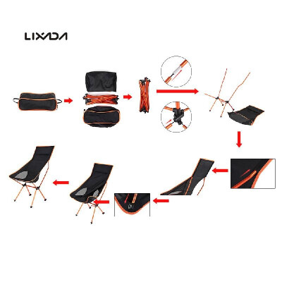 

Lixada Ultra Lightweight Folding Portable Outdoor Camping Hiking Fishing Chair Lounger Chair