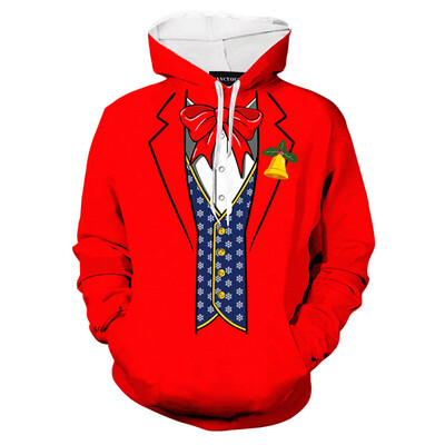 

goldstrings Merry Christmas Pullover Hoodie Funny Christmas Santa Snowman Digital Long Sleeve Sweatshirts