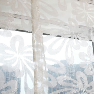 

Kitchen Short Curtains Jacquard Roman Blinds Floral Panel Tulle Window Treatment Door Curtains Home Decor