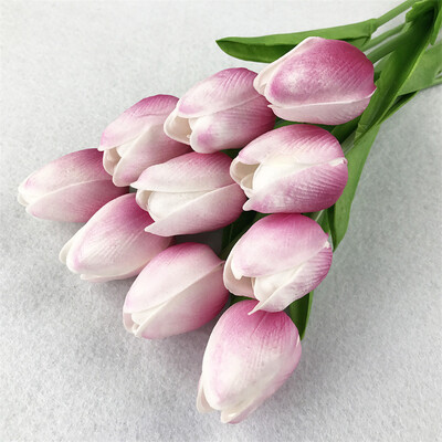 

Toponeto Tulip Artificial Flower Latex Real Bridal Wedding Bouquet Home Decor 20pcs