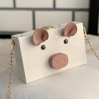 

Cute small bag female 2019 new wave fashion pig pig bag ins super fire wild shoulder slung small square bag