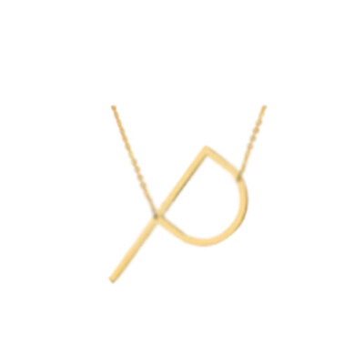 

New Popular Big 26 Letter Pendant Necklaces Initials Necklace 24K Gold Irregular Pendants Choker Necklace Women Jewelry