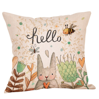 

Gobestart Cotton Linen Pillow Case Car Sofa Bed Waist Throw Cushion Cover Home Decoration