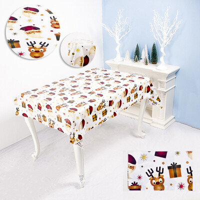 

New 110180Cm Tablecloths Disposable Merry Christmas Rectangular Printed Pvc Cartoon table waer Fancy