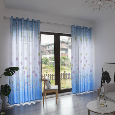 

Gobestart Leaves Sheer Curtain Tulle Window Treatment Voile Drape Valance 1 Panel Fabric