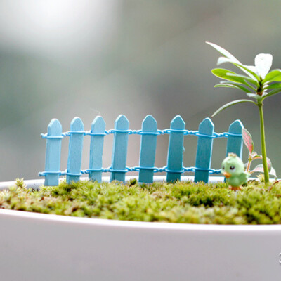 

Toponeto 2pc Wood Fence Palisade Miniature Garden Home Decoration Mini DIY Craft Micro