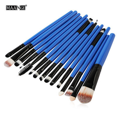 

Toponeto 15pcsset Makeup Brush Set tools Make-up Toiletry Kit Wool Make Up Brush Set