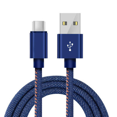 

Denim Fabric TPE 1m 33ft Data Fast Charging Cable Wire Cord for Android