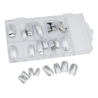 

Toponeto 1Set70pcs Metal Shiny Acrylic UV Gel False Nail Art Design Tips