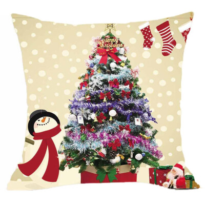 

Tailored Merry Christmas Pillow Cases Super Cashmere Sofa Cushion Cover Home Decor